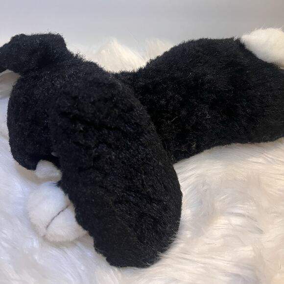 Vintage TY Classic Black White Rabbit Easter Bunny Plush Stuffed Animal 1990 HTF - Picture 2 of 9